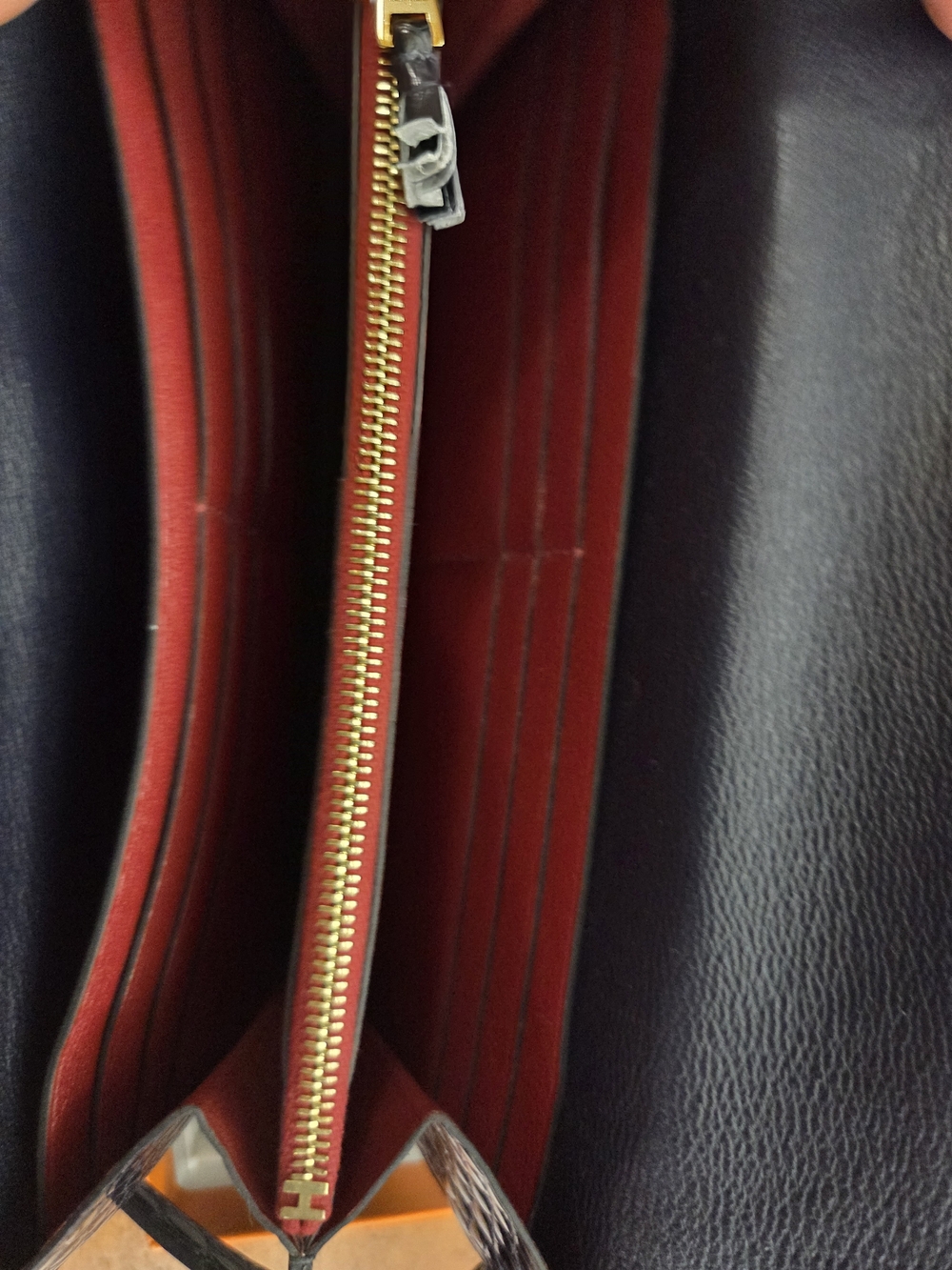 Hermes Black Crocodile Leather Clutch with Gold Hardware - Picture 7 of 8